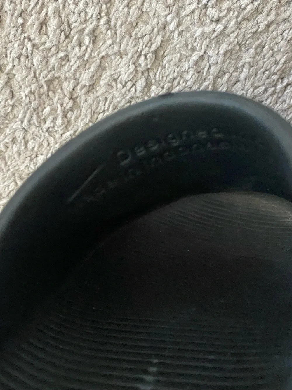 Nike Men's Black Slide Sandals with Embossed Swoosh